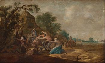 702. Adriaen van Ostade Circle of, The village fight.