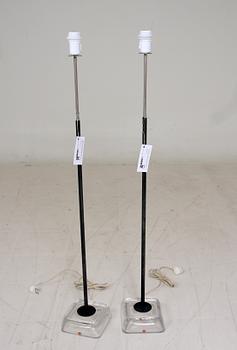 GOLVLAMPOR, ett par. Glas, design Carl Fagerlund, Orrefors. Modellnummer RD1380.