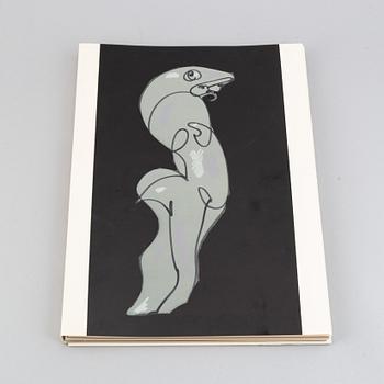 Max Ernst, bok med 2 färgetsningar signerade med blyerts. Samt 26 offsetlitografier.