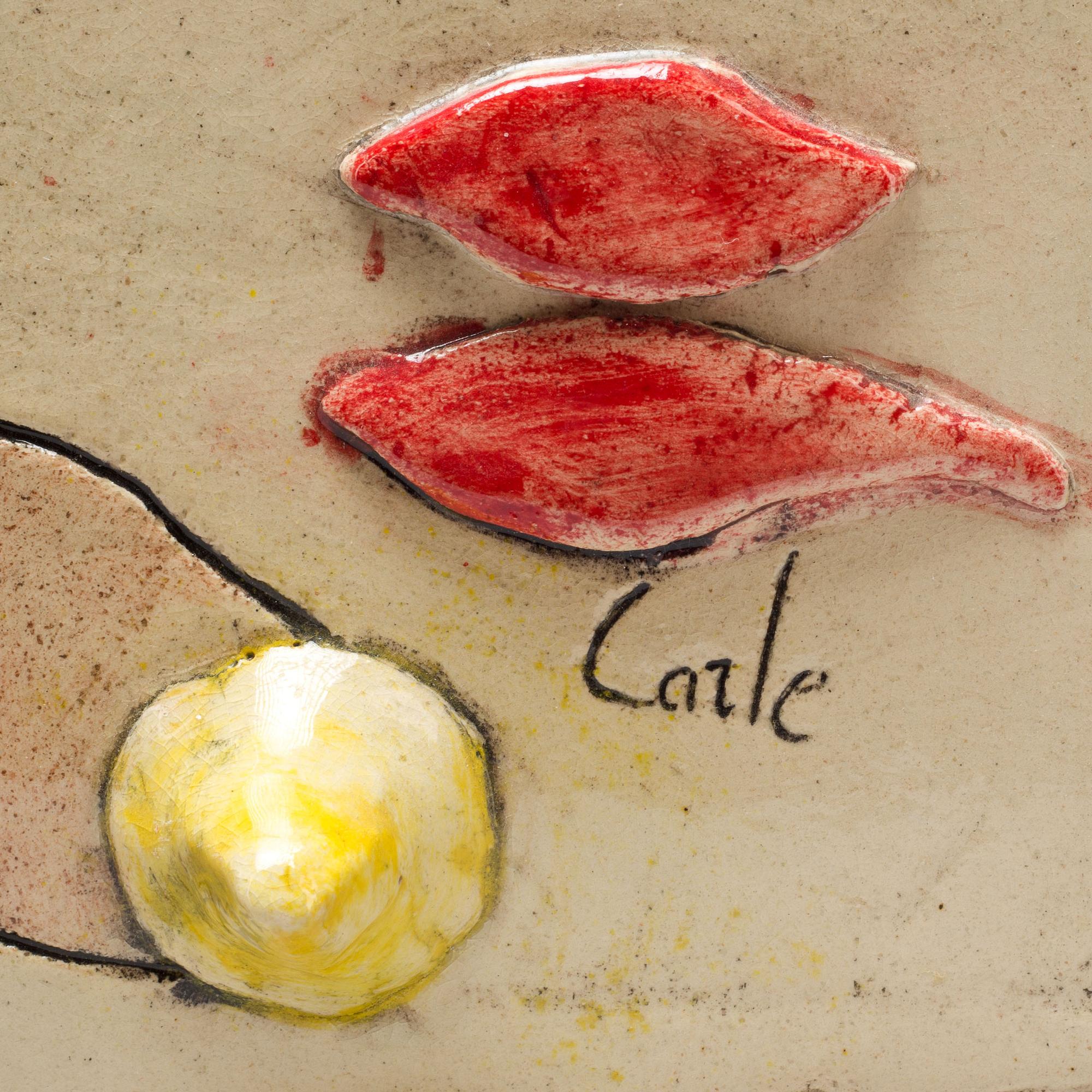 PONTUS CARLE, relief, keramik, signerad.
