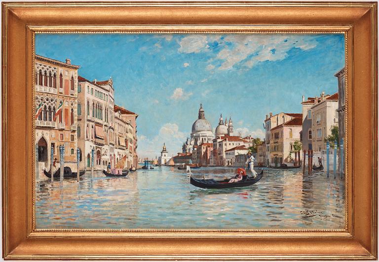 Carl Skånberg, Canal Grande med utsikt över Santa Maria della Salute.