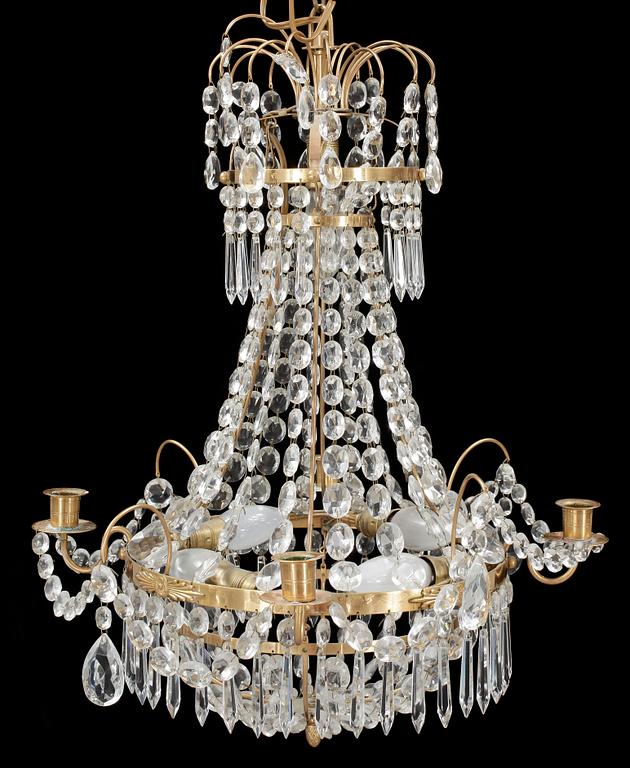 LJUSKRONA, empirestil, 1900-talets första hälft. Höjd ca 70 cm.