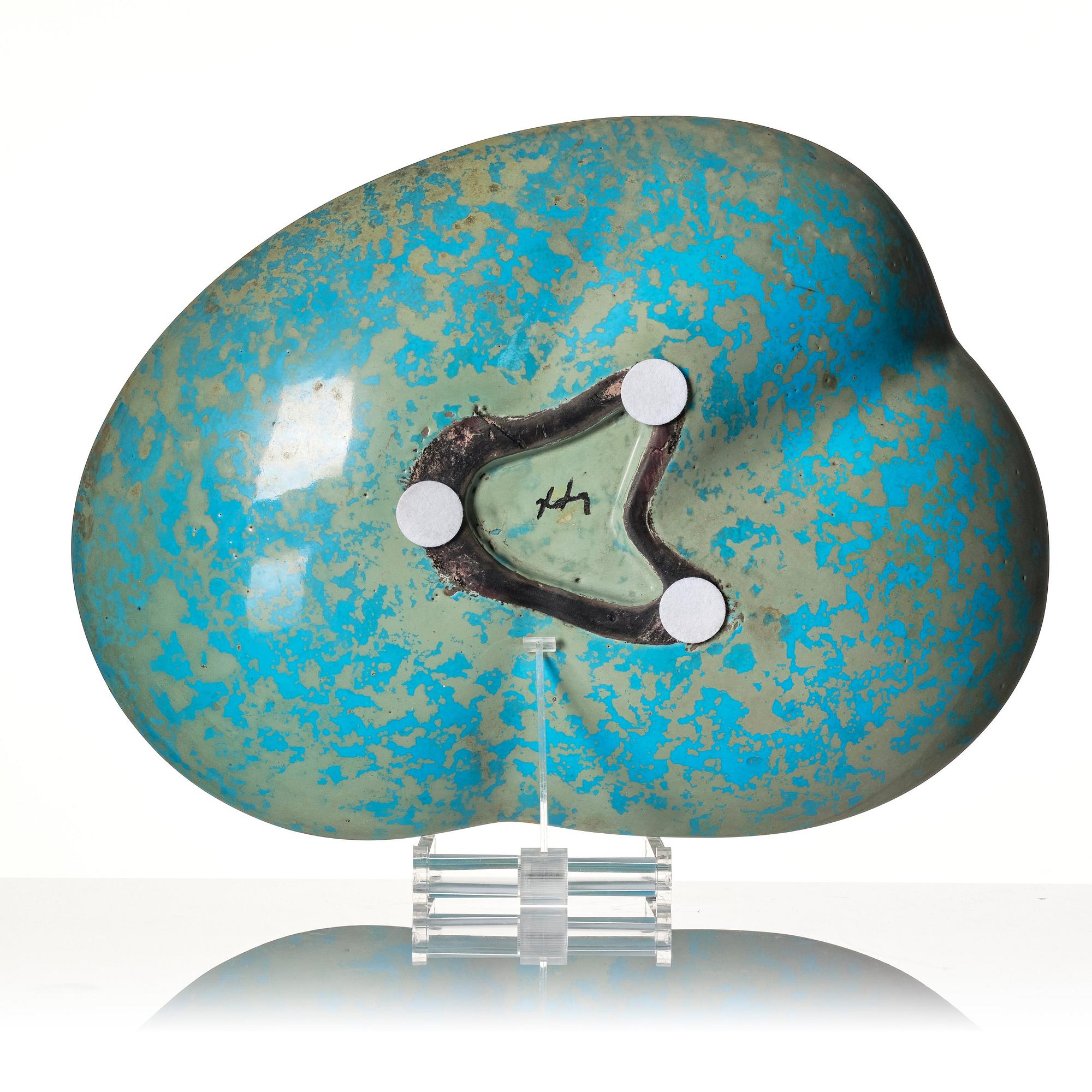Hans Hedberg, a faience dish, Biot, France.