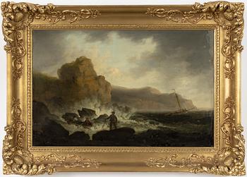 Unknown artist, Stormy sea.