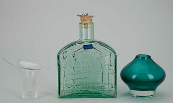 KONSTGLAS 3 st, glas, Nuutajärvi, Okkolin, Wirkkala.