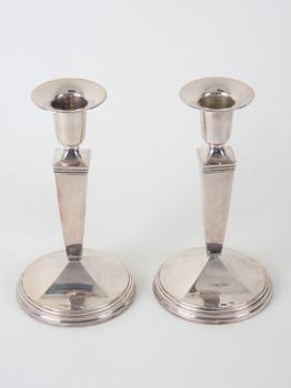 LJUSSTAKAR, ett par, silver, G.A.B 1959.