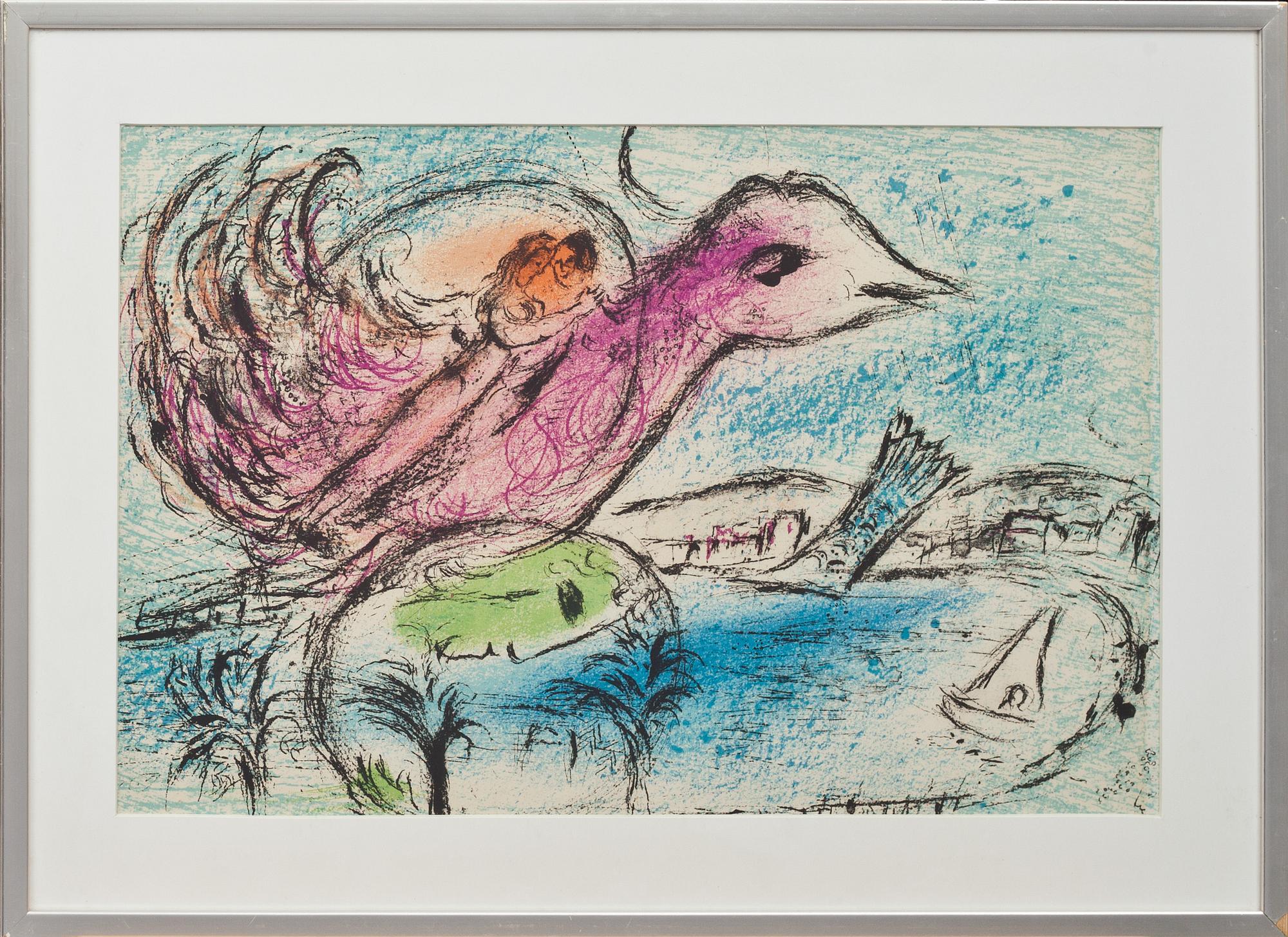 MARC CHAGALL, efter, färglitografi.