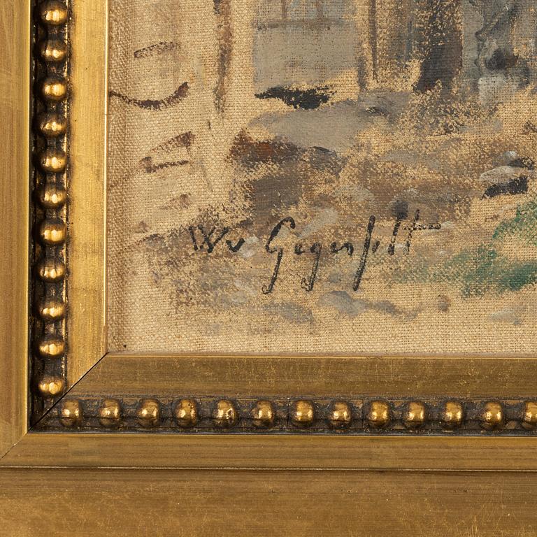Wilhelm von Gegerfelt, olja på duk/papp-pannå, signerad.
