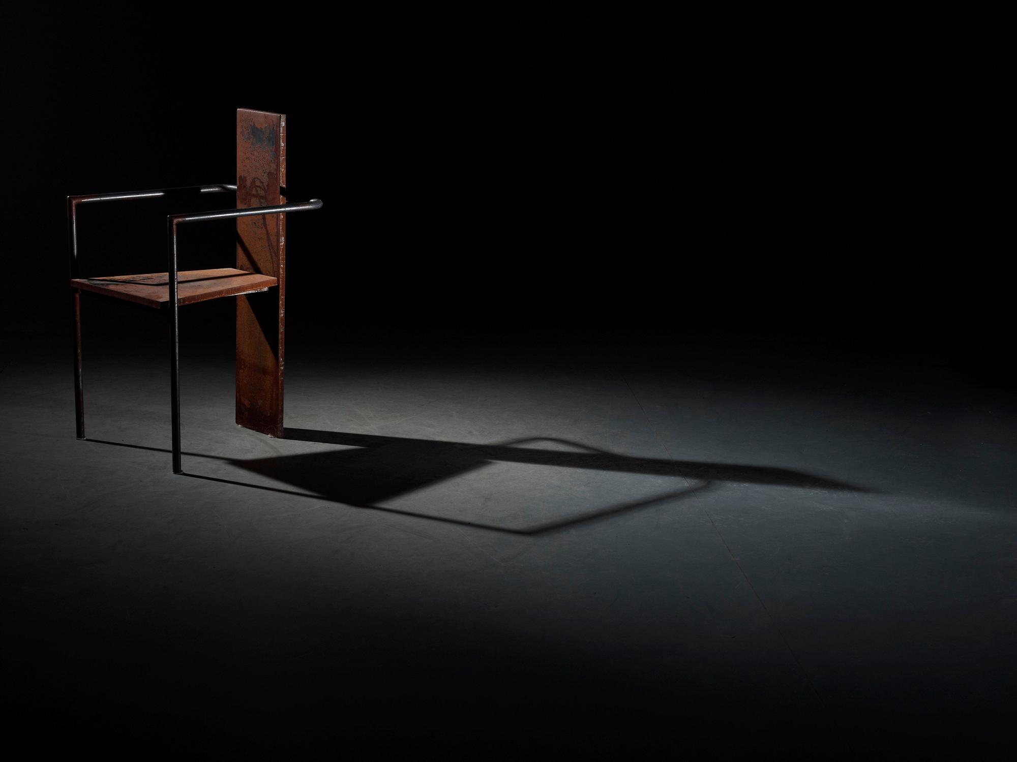 A Jonas Bohlin 'Iron Concrete' chair, Källemo AB, Värnamo 1987.