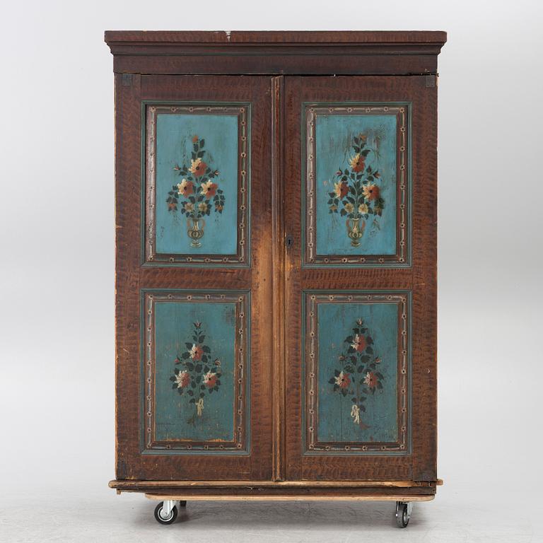 A painted cabinet, Värmland, dated 1847.
