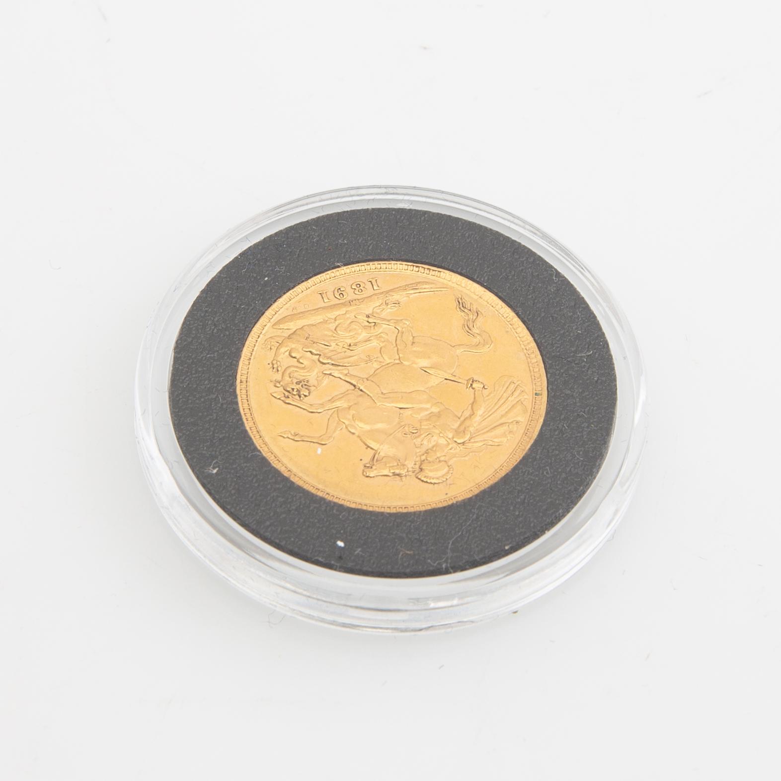 Guldmynt Storbritannien, Drottning Victoria 1 Sovereign, 1890.