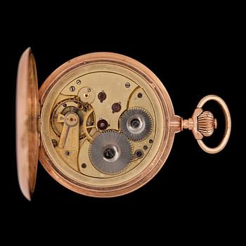 An erotic gold pocket watch, c. 1890's, .