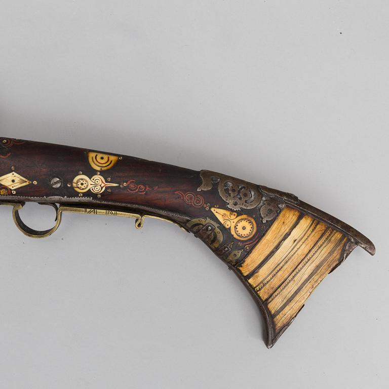 A 19th century  north african snap haunce gun.