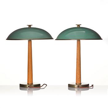 Erik Tidstrand, a pair of table lamps, model "29595", Nordiska Kompaniet, 1930s.