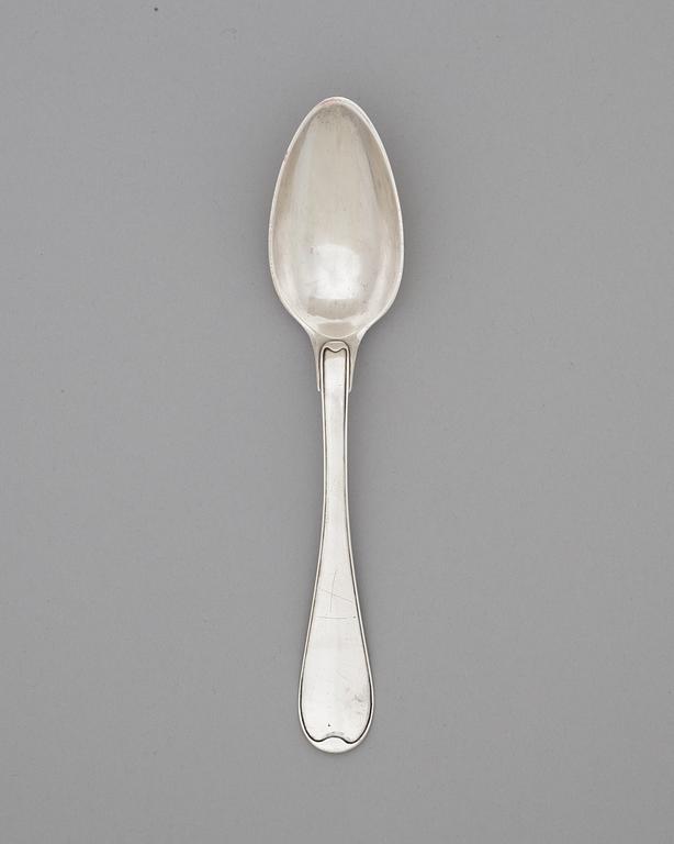 A Swedish 18th century silver memorial-spoon, makers mark of Pehr Zethelius, Stockholm 1796.