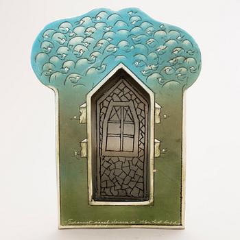 HELJÄ LIUKKO-SUNDSTRÖM, uniikki lampetti, signeerattu Heljä Liukko-Sundström 2014.