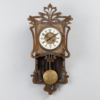 A Gustav Becker art nouveau wall clock, Germany early 20th century.