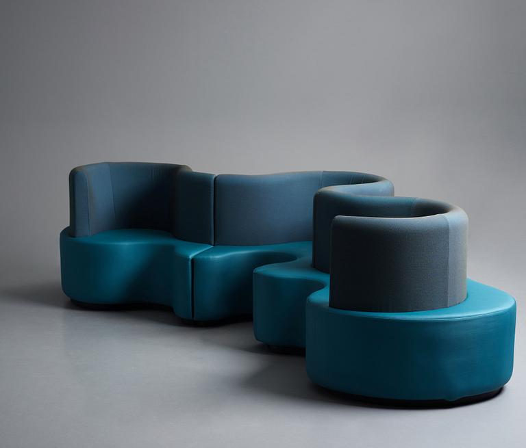 Verner Panton, a "Cloverleaf" sofa, Verpan international, Denmark, post 1969.