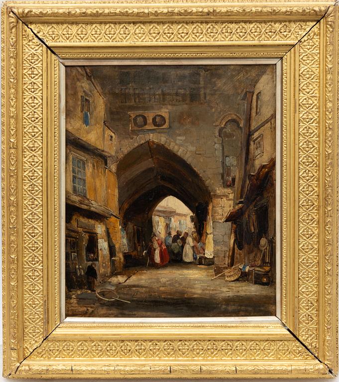 Unknown artist, 19th century, At the city gate.