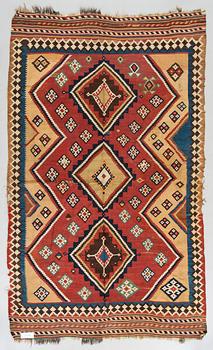 A Qashqai Kilim carpet, South Persia ca. 246 x 156 cm.