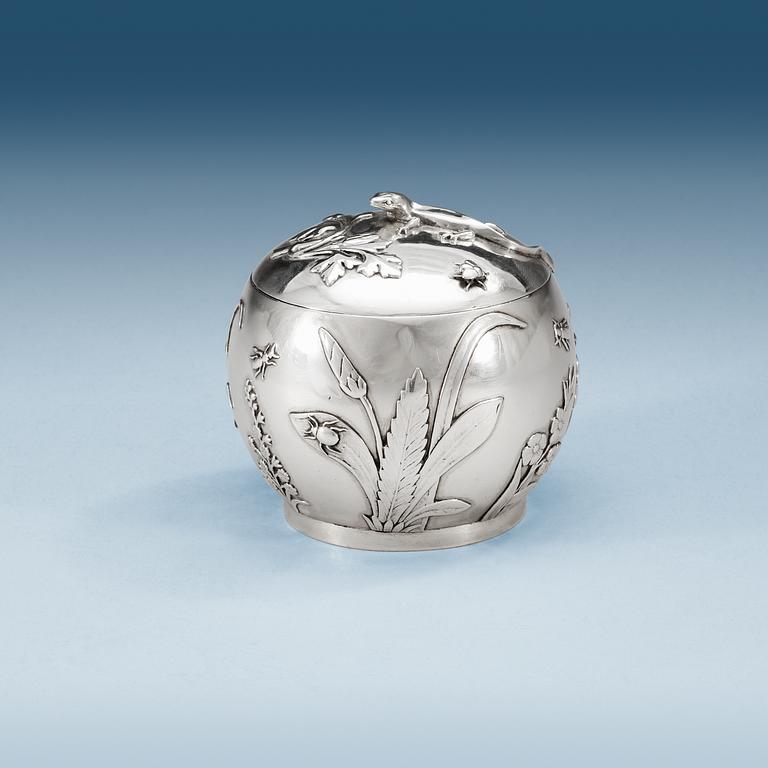 A Russian 19th century silver bowl, makers mark of the firm Ovchinnikov, Moscow 1890.