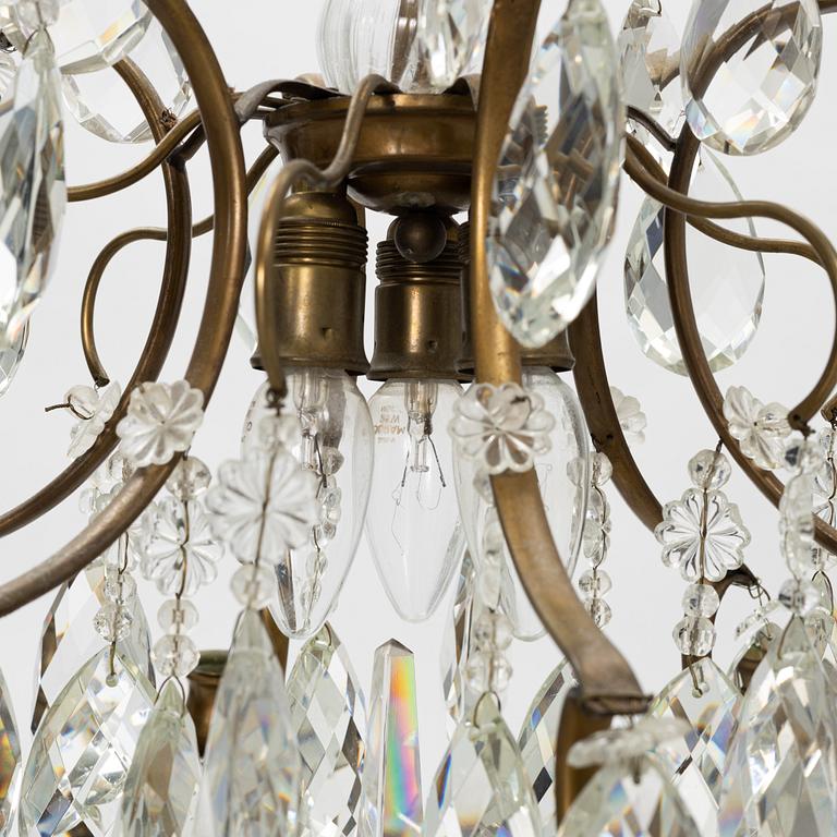 A Rococo style chandelier, first half of the 20th Century.