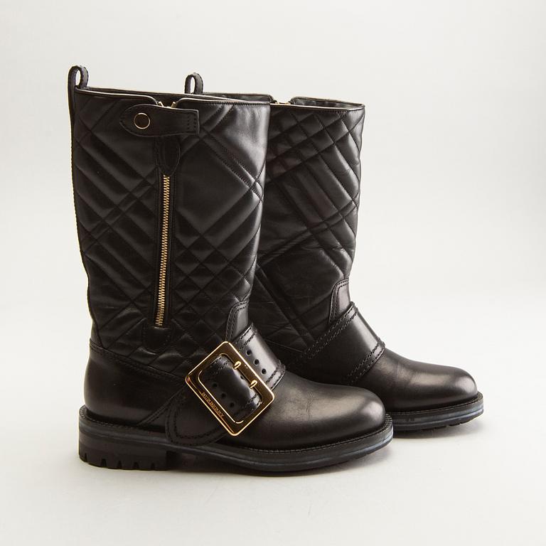 Burberry, London, boots, leather, "Wharting qui mid high boot houseneck".