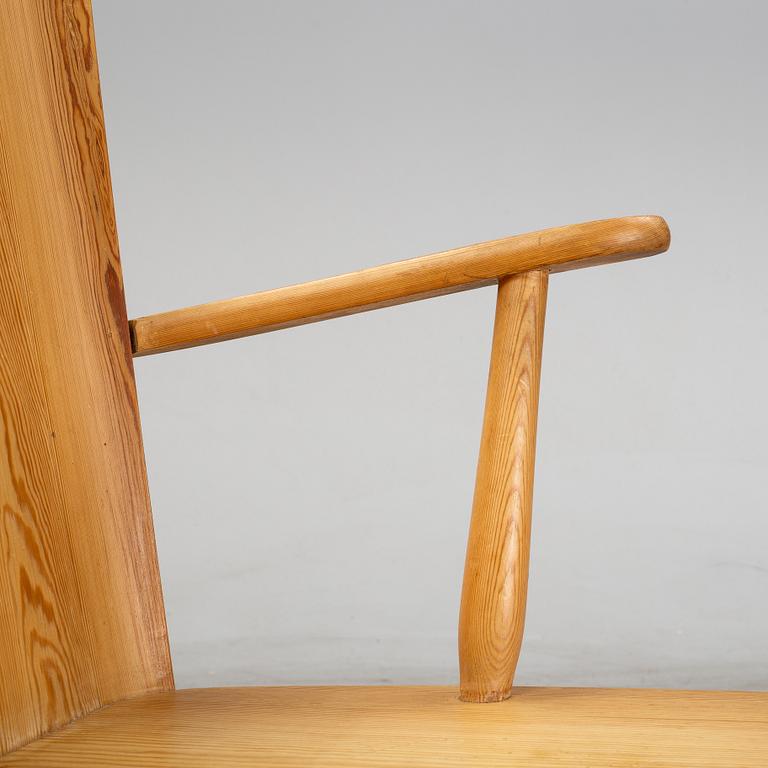 GÖRAN MALMVALL, a pinewood sofa, Svensk fur, second half of the 20th century.
