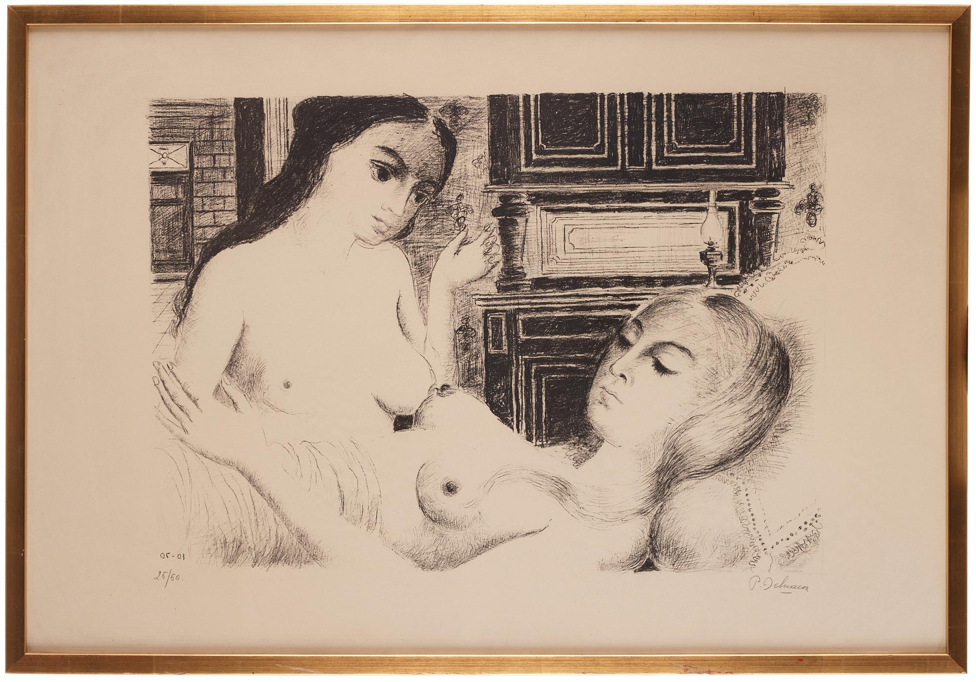 Paul Delvaux, "Sleep".