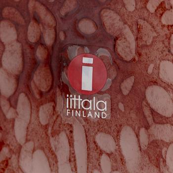 Oiva Toikka, A glass bird, 'Rosy Finch' signed O. Toikka Nuutajärvi.