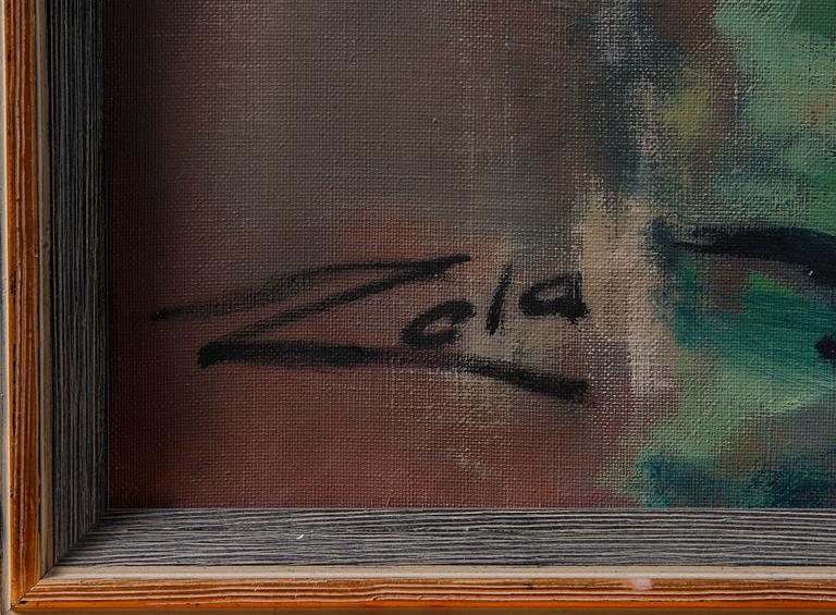 OKÄND KONSTNÄR, olja på duk, sign Zola.