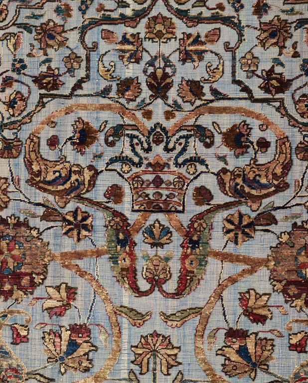SEMIANTIK SILKE KESHAN SOUF (i relief). 197,5 x 132 cm.
