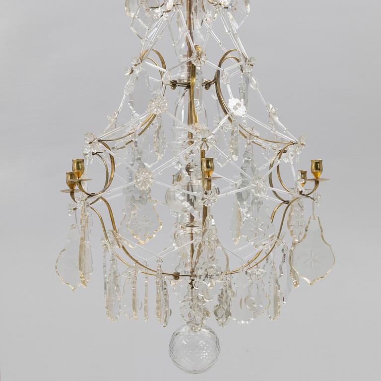 Chandelier for six lights, Rococo, 18th century.