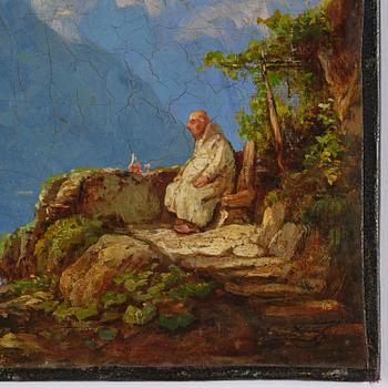 Carl Spitzweg, Hermit in a mountainous landscape.