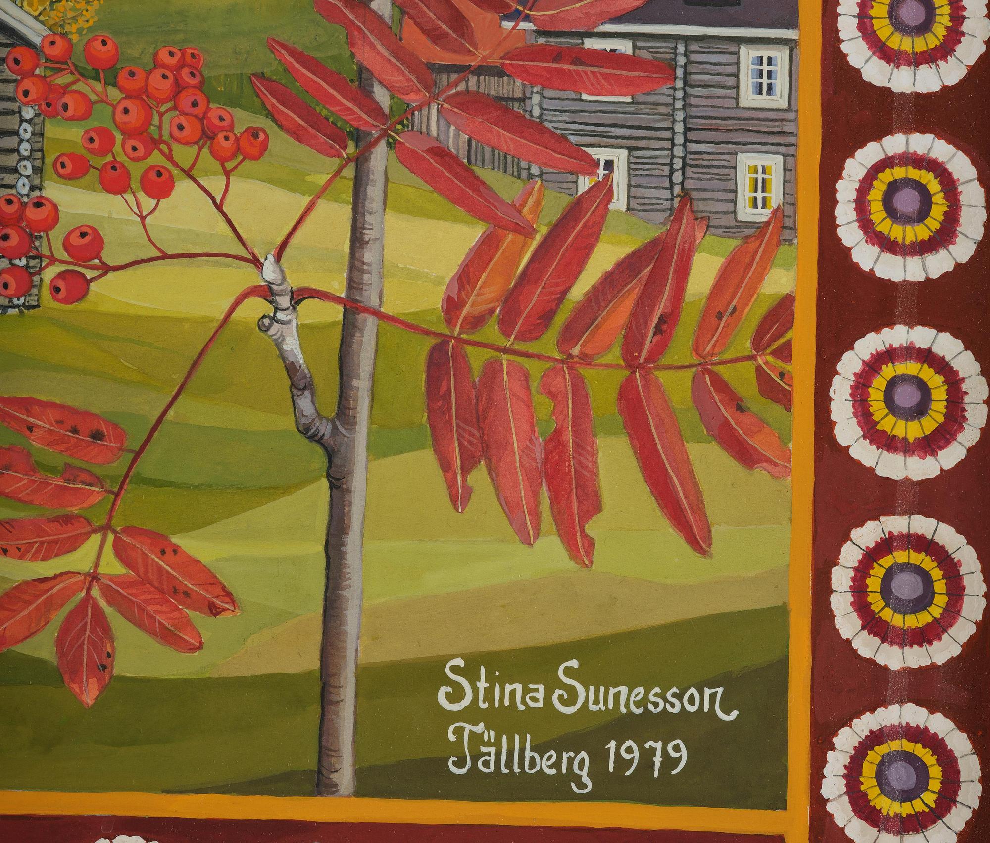 Stina Sunesson, "Jag målar rönnbär" (I paint rowan berries).
