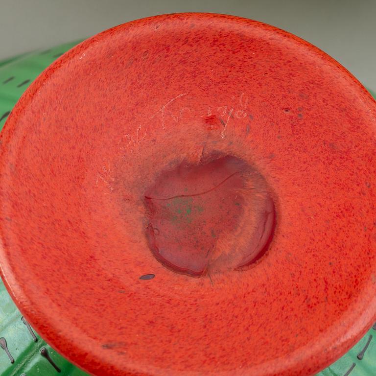 Three glass bowls, Transjö, including Sven-Åke Carlsson, Jan-Erik Ritzman.