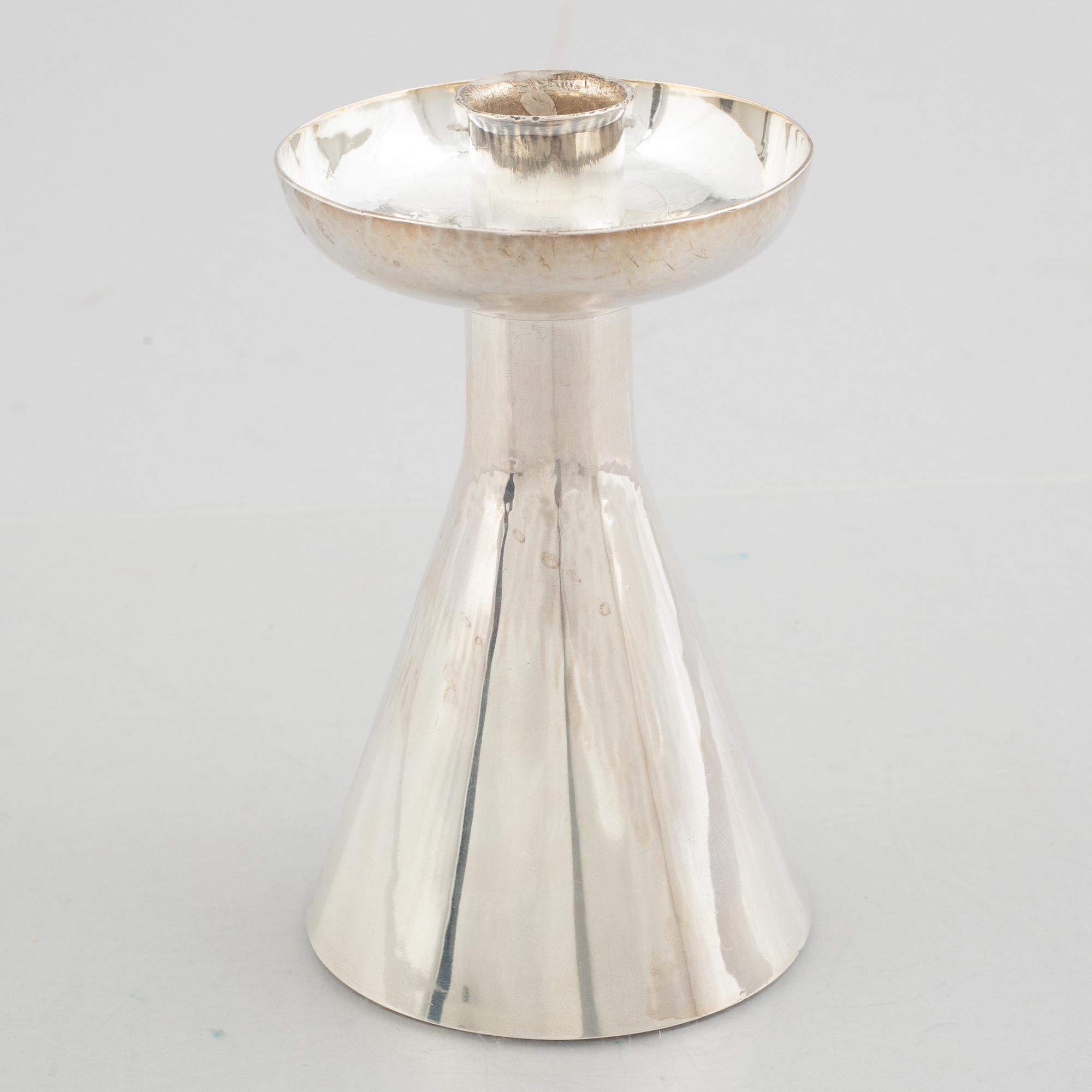 Bengt Liljedahl, a sterling silver candle stick, Stockholm, Sweden, the year 2000.