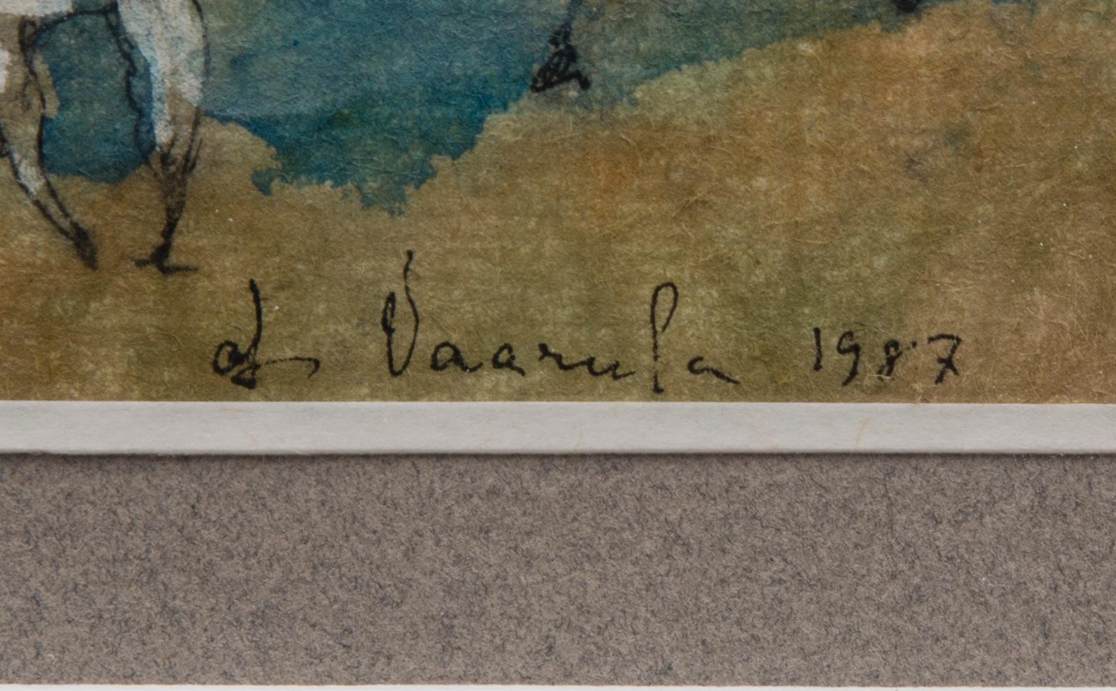 OLAVI VAARULA, blandteknik, signerad och daterad 1987.