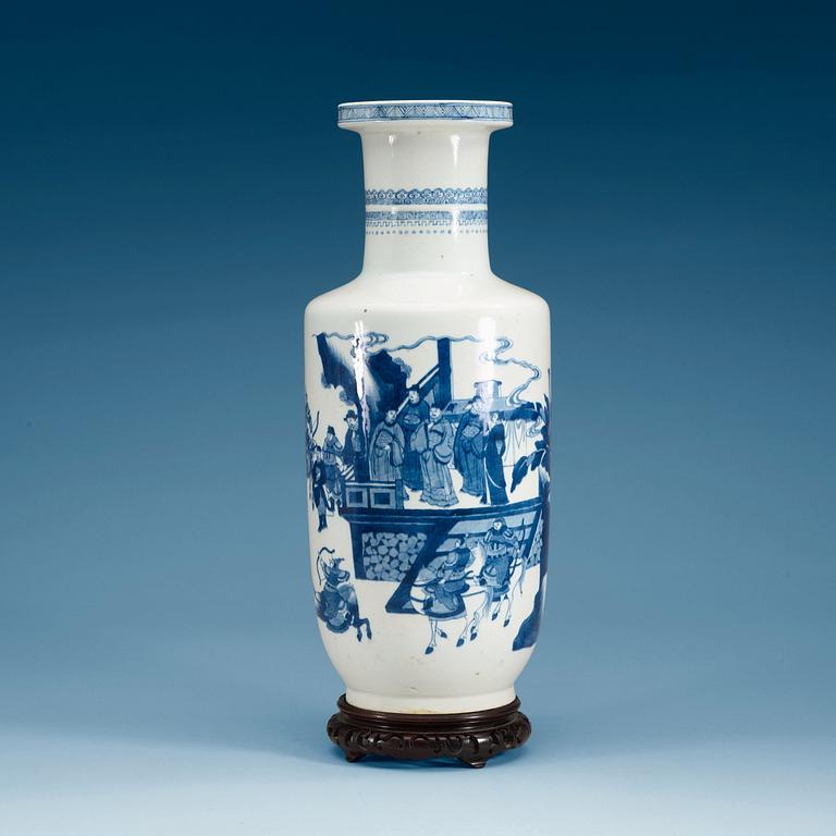 A  blue and withe vase, 20th Century with Kangxi six character mark.