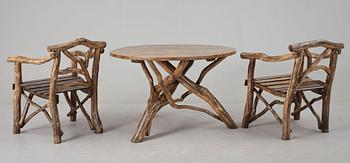 TRÄDGÅRDSMÖBEL, 5 delar, tidigt 1900-tal.