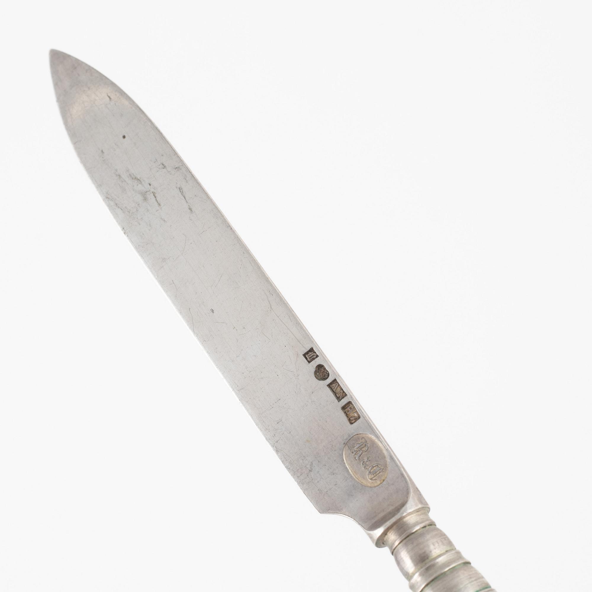 Twelve Swedish Silver Fruit Knives, mark of Anders Nilsson, Lund 1904-05.