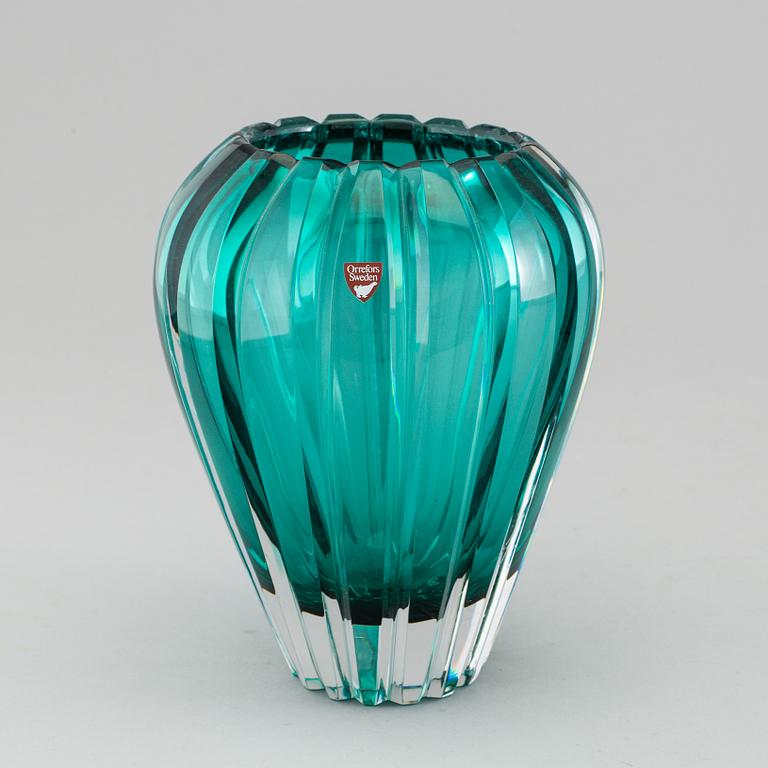 GUNNAR CYRÉN, vase, glass, Orrefors, signed.