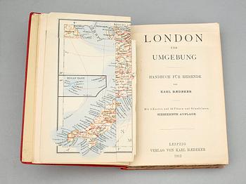 RESEHANDBÖCKER, 12 st, "Baedekers", 1902-1927.
