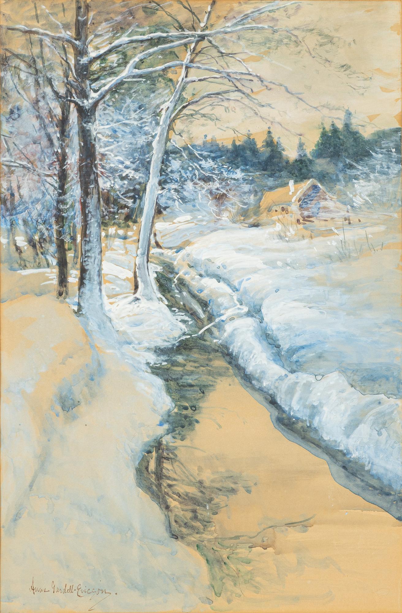 Anna Gardell-Ericson, Winter Landscape with River.