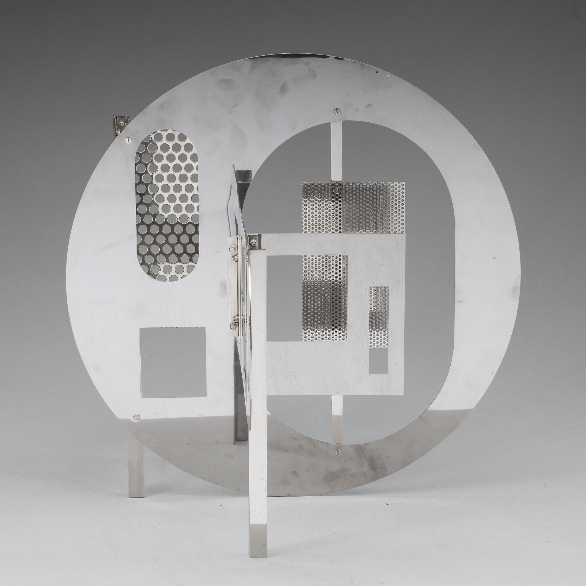 OKÄND KONSTNÄR, vitmetall, ej signerad.