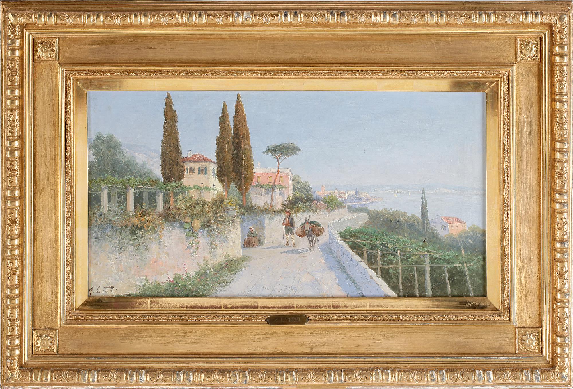 GEORG FISCHHOF. Oljemålning på duk. Signerad A.L. Terni.