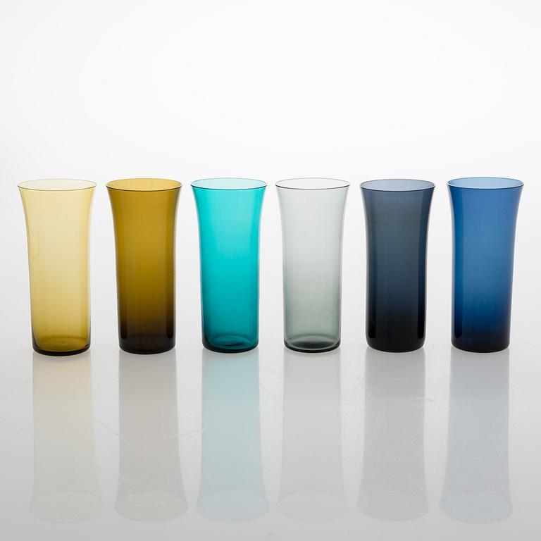 Kaj Franck, dricksglas, 14 st, "Trumpetti", "1725", Nuutajärvi Notsjö, Finland. Formgiven 1959.