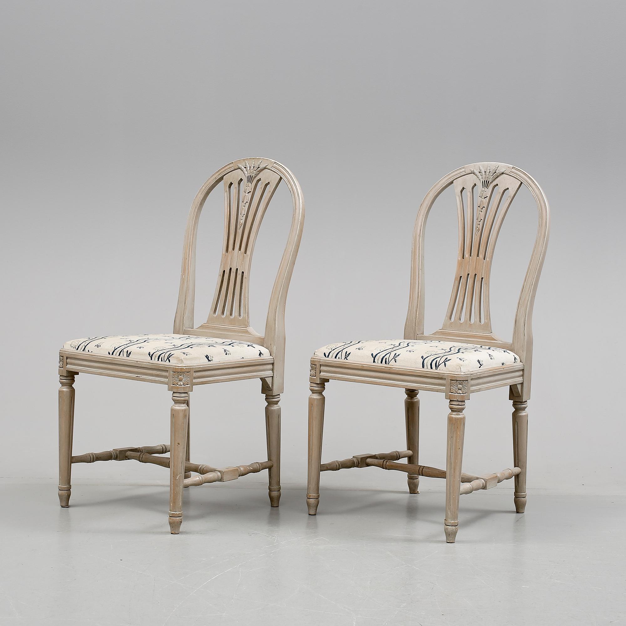 STOLAR, 6st, gustaviansk stil, 1900-tal.