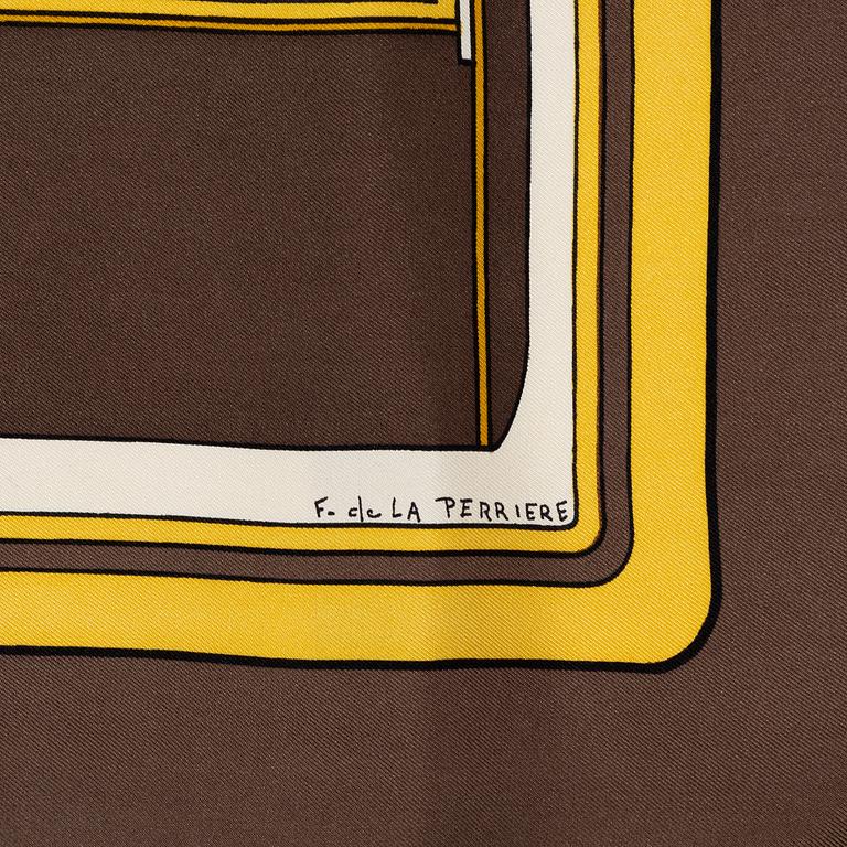 Hermès, two scarves "Les Coupés" and "Perspective".