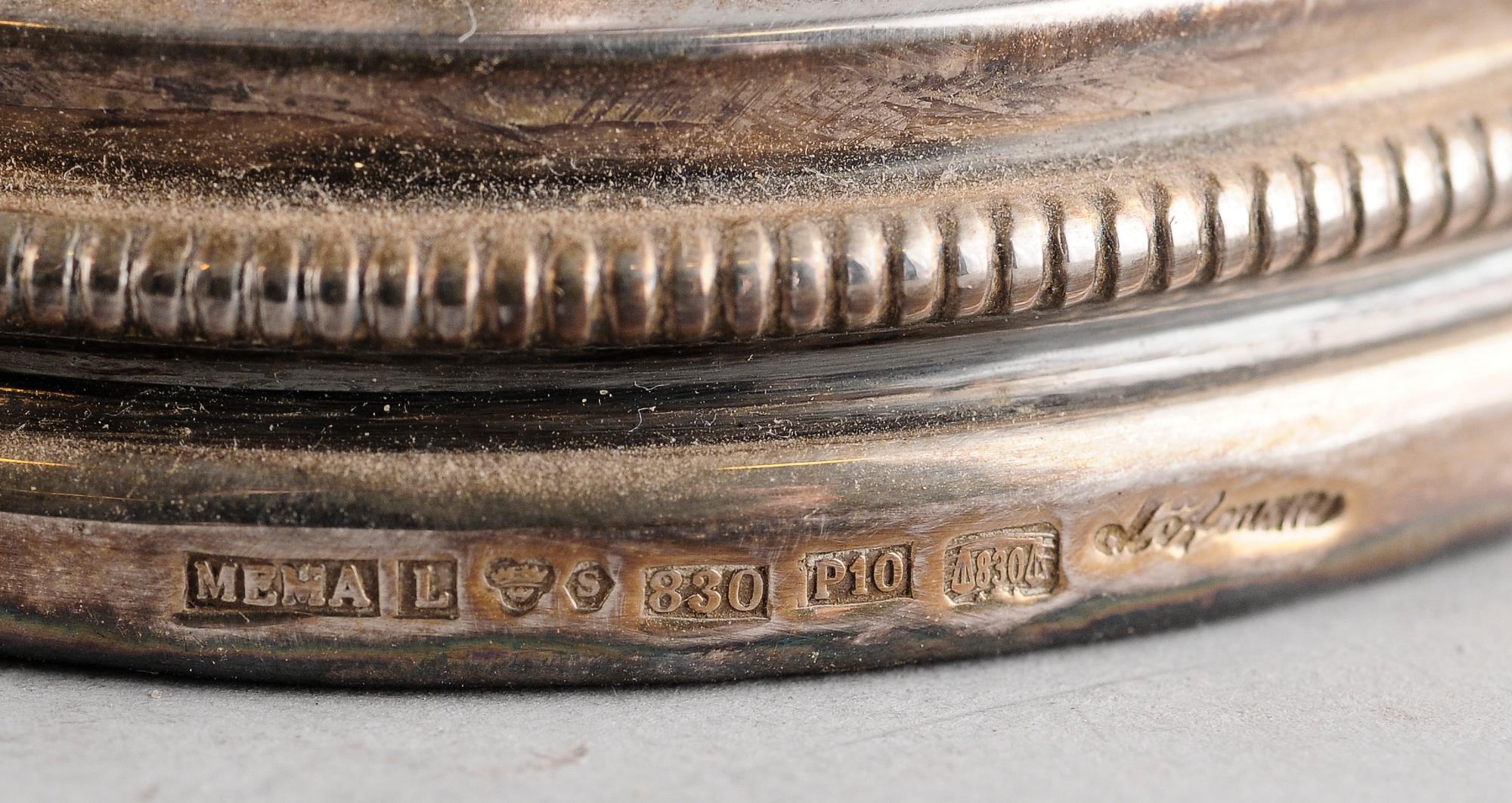 LJUSSTAKAR, 1 par, silver 830, Löfman, Mema, 1989.